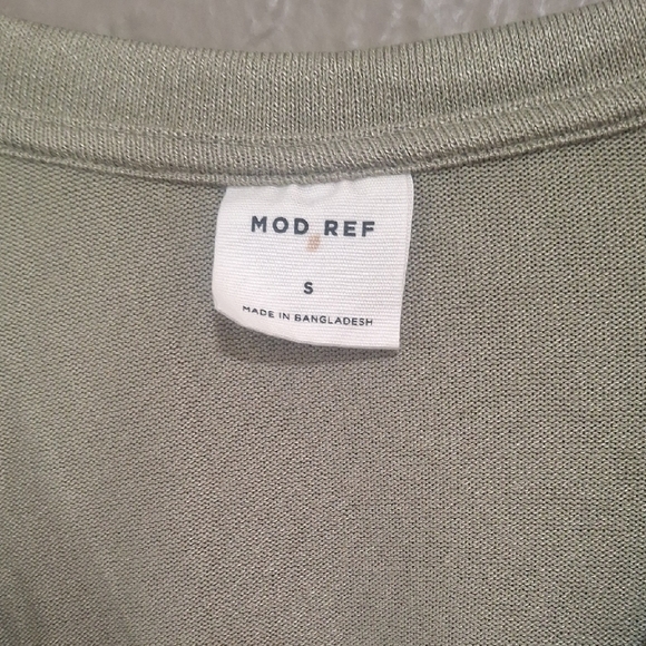 Mod Ref Women's Sage V-Neck Short Sleeve Top Size S - Picture 3 of 9